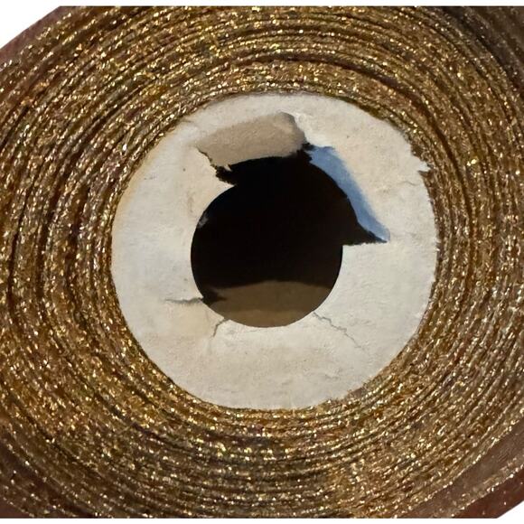 Gold & Red Metallic Wire Edge Ribbon Holiday Christmas Floral Gift Giving READ - Picture 4 of 8